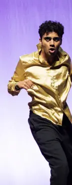 Yellow w/purple background